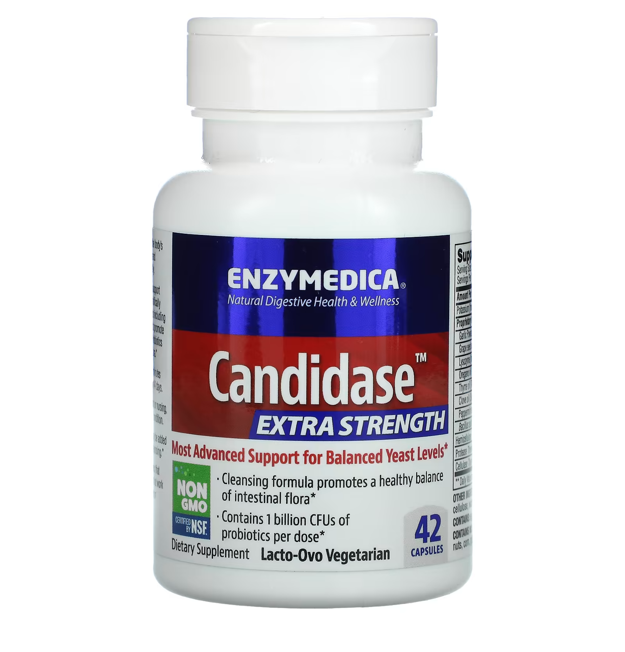БАД Candidase Extra Strength, 42 caps, Enzymedica - фото 1 - id-p116516620