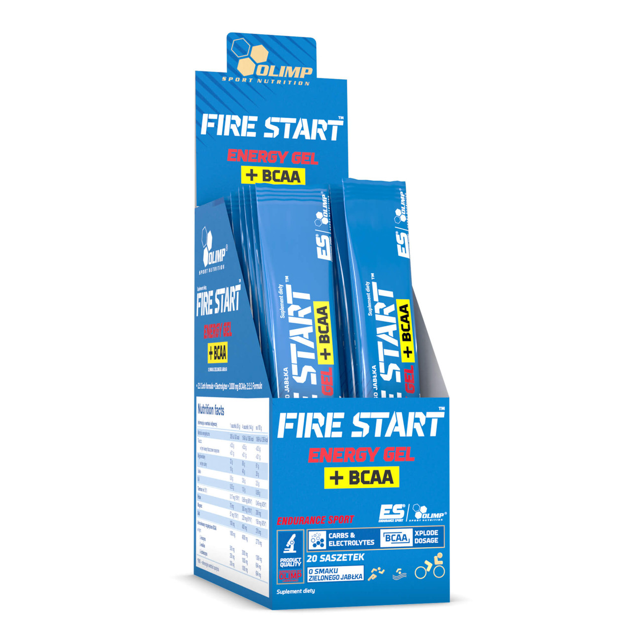 Fire Start Energy Gel + BCAA, 36 g, Olimp Nutrition Orange, фото 1