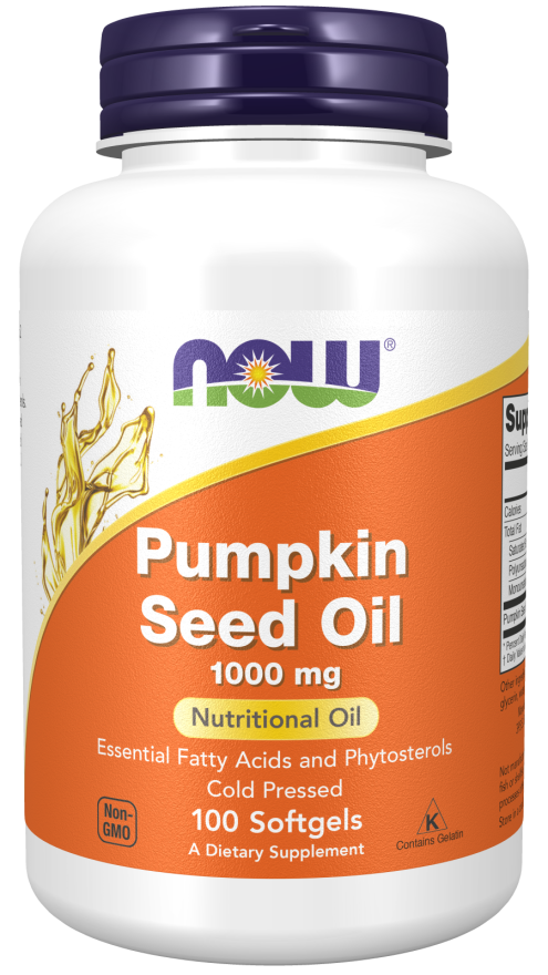 БАД Pumpkin Seed Oil 1000 mg, 100 softgels, NOW - фото 1 - id-p116516665