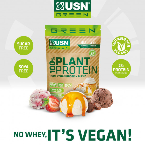 Протеин 100% Plant Protein (Vegan), 900 g, USN Chocolate - фото 1 - id-p116515702