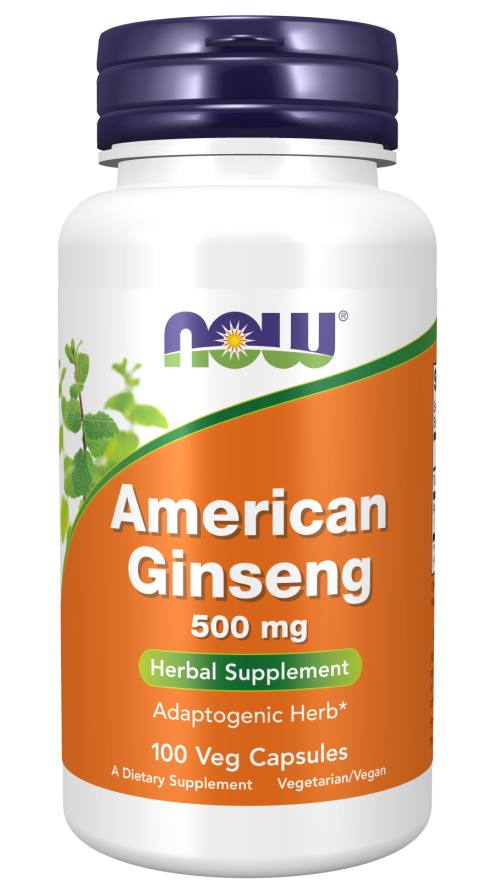 БАД American Ginseng 500 mg, 100 veg.caps, NOW - фото 1 - id-p116516687