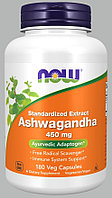БАД Ashwagandha 450 mg, 180 veg.caps, NOW