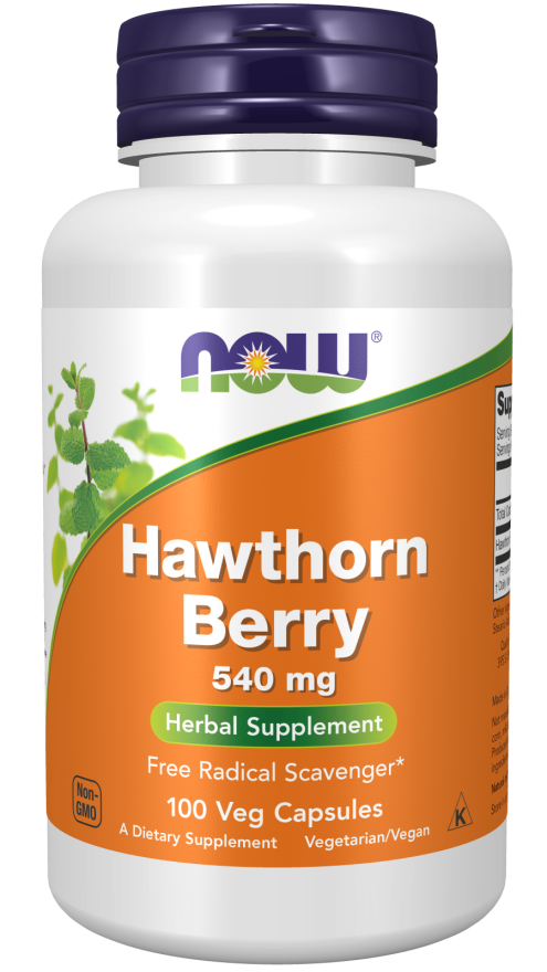БАД Hawthorn Berry 540 mg, 100 veg.caps, NOW - фото 1 - id-p116516692
