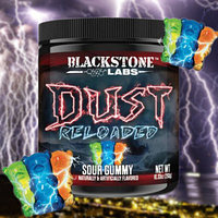 Жаттығу алдындағы кешен DUST Reloaded, 293 гр., Blackstone Labs Sour Gummy