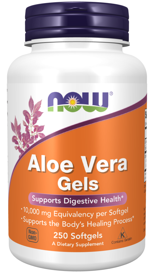 Aloe Vera 10000 mg, 250 softgels, NOW, фото 1