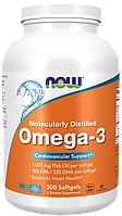 Omega-3 1000 mg, 500 softgels, NOW