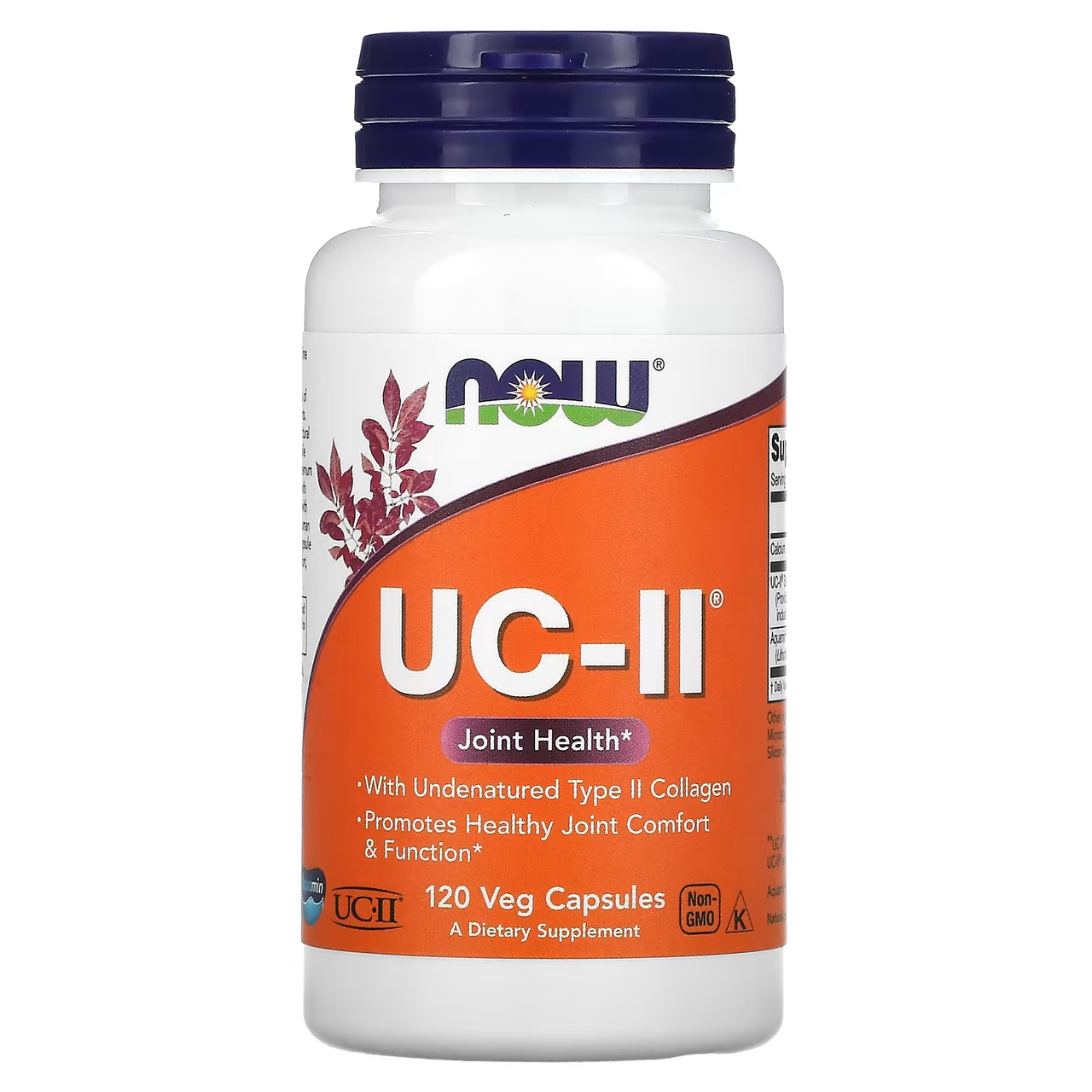 UC-II Type II Collagen 40 mg, 120 veg.caps, NOW, фото 1