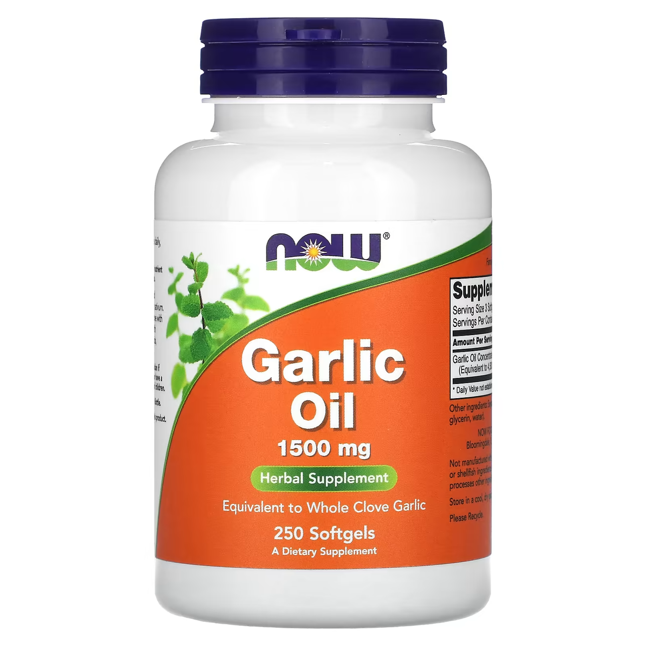 Garlic Oil, 1500 mg, 250 softgels, NOW - фото 1 - id-p116517313