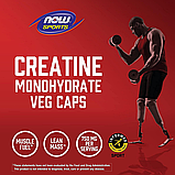 Creatine Monohydrate 750 mg, 120 veg.caps, NOW, фото 3