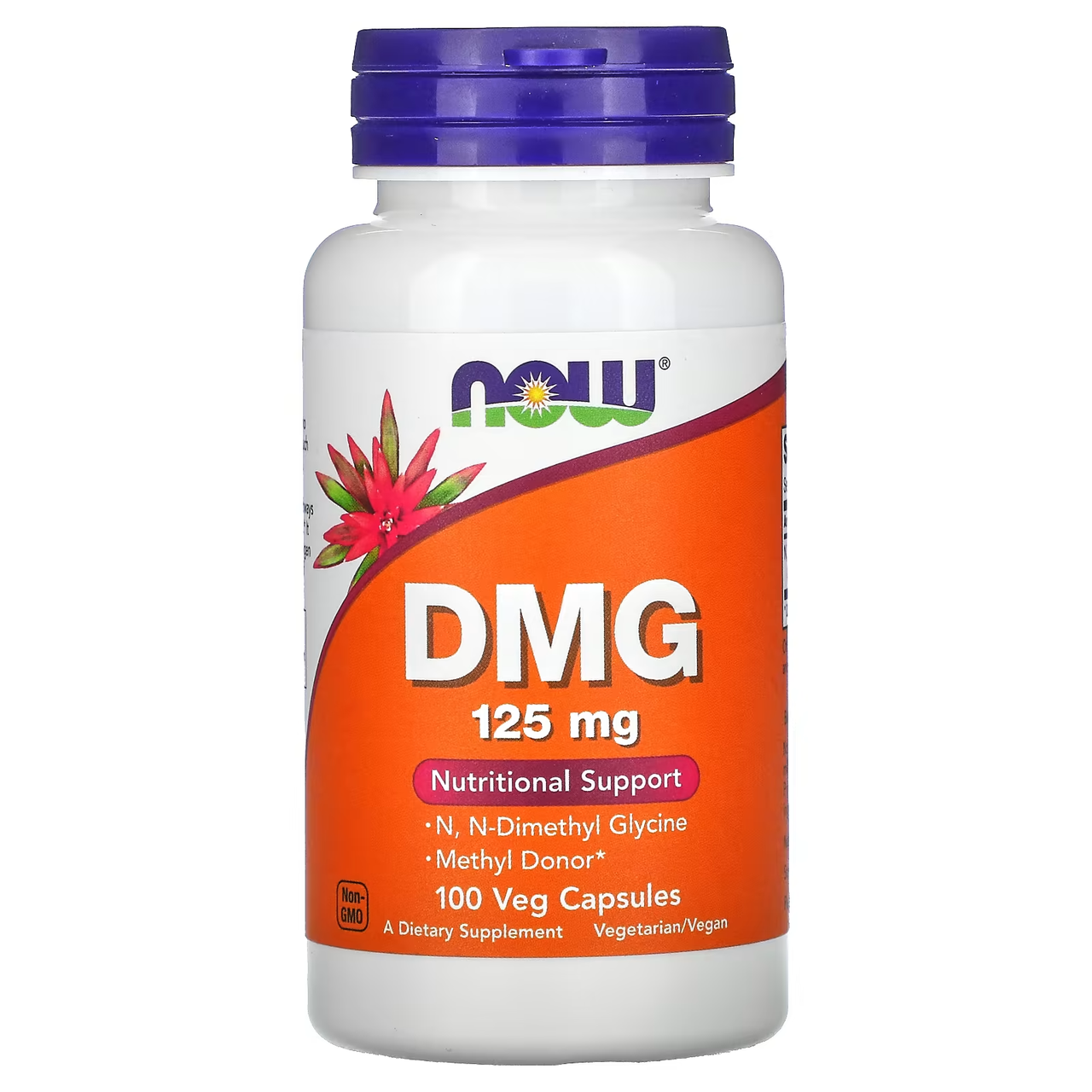DMG 125 mg, 100 veg.caps, NOW - фото 1 - id-p116517327