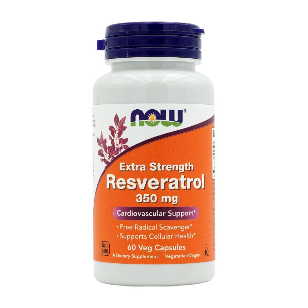 Resveratrol, 350 mg, 60 veg.caps, NOW - фото 1 - id-p116517337