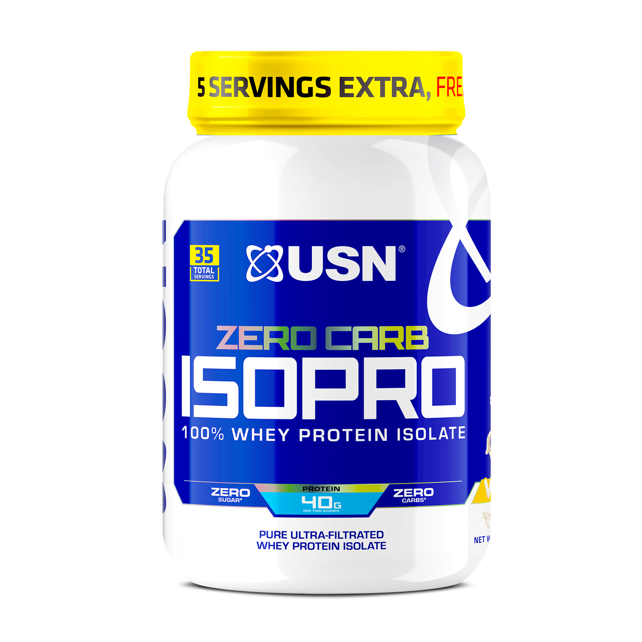 Протеин Iso Pro 100% Whey Zero Carb, 805 g, USN Vanilla, фото 1