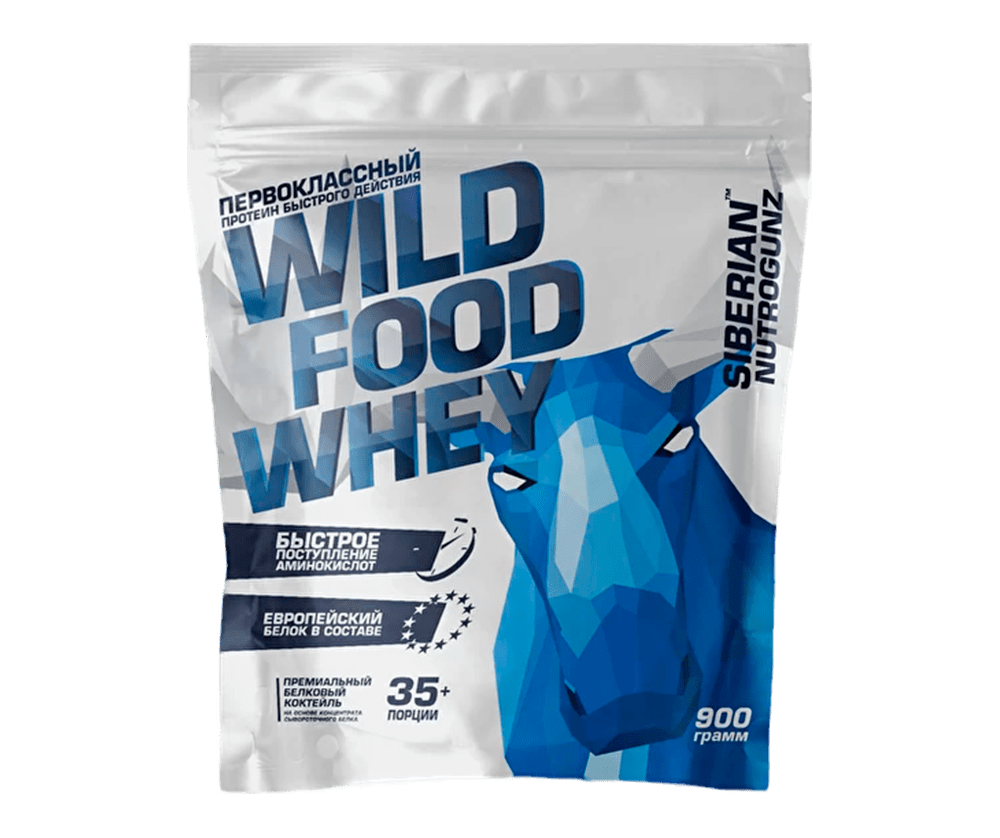 Протеин WILD FOOD WHEY со вкусом "Натуральный", 0,9кг - фото 1 - id-p116517734
