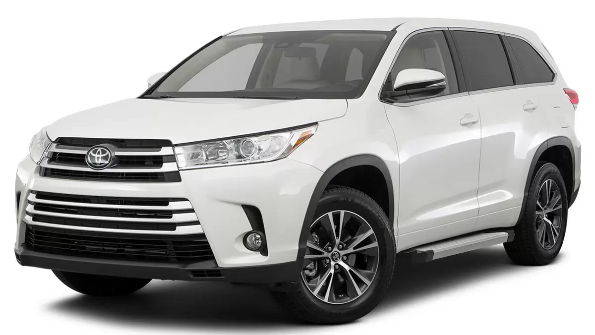 Порог-площадка "Silver" + комплект крепежа для Toyota Highlander U50 2013-2020