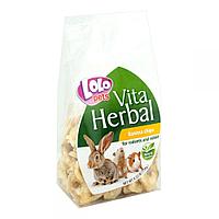 Lolo Pets Herbal - банановые чипсы для грызунов и кроликов, 150 г.