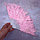 Веер складной с пухом 38 см розовый, фото 2