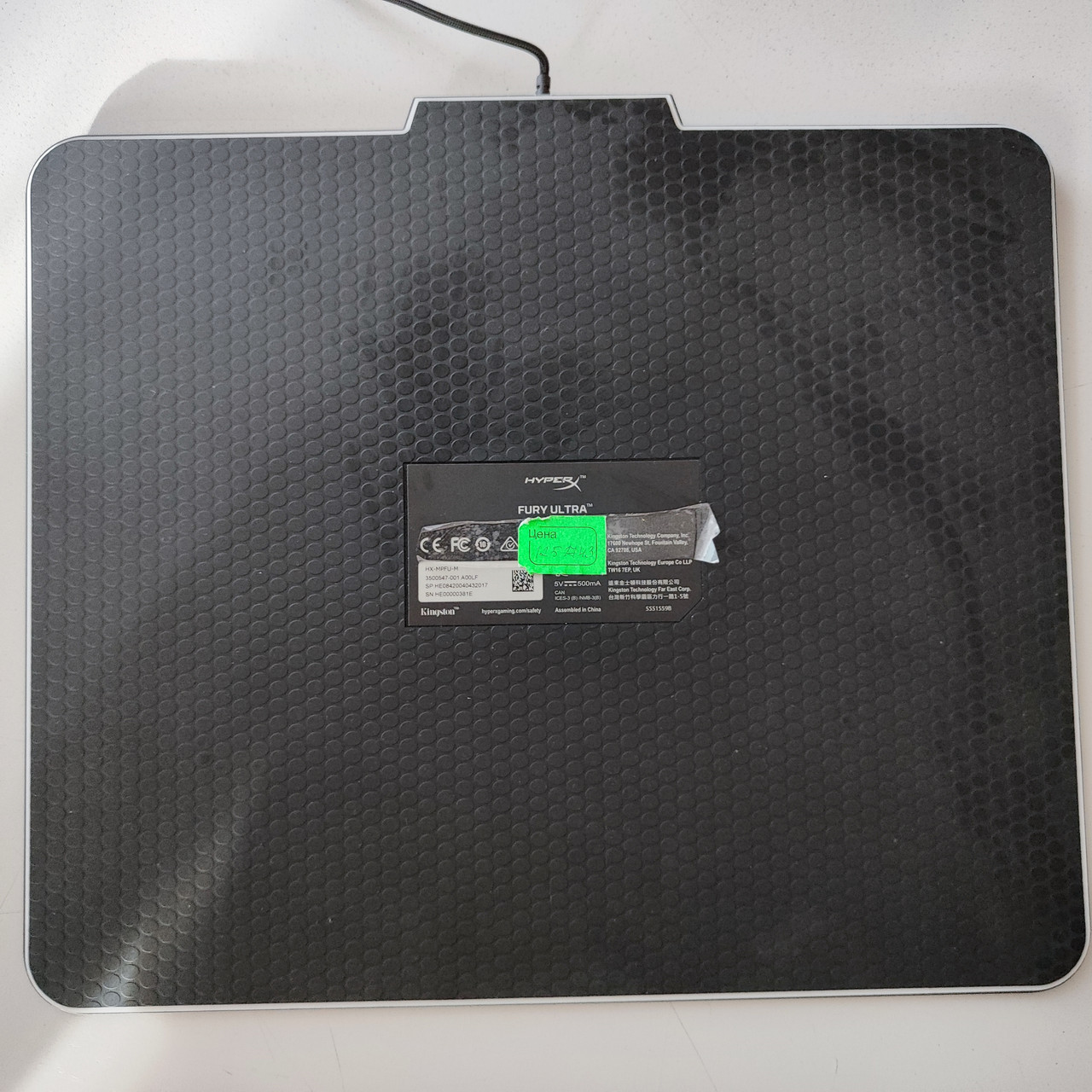 Коврик для мыши HyperX Fury Ultra RGB, M, Black, 36 x 30 см - фото 3 - id-p107799396