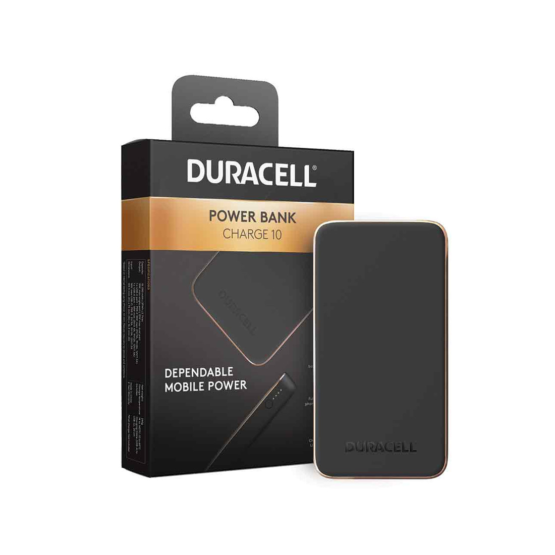 Портативный внешний аккумулятор Duracell DRPB3010A Power Bank 10000mAh Черный 2-021385