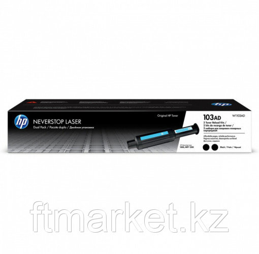 HP 103AD Blk 2Pack Laser Recharge Crtg для HP Neverstop Laser 1000a/w/n Printer & HP Neverstop Laser MFP, фото 1