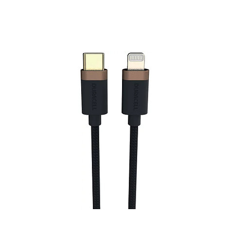 Интерфейсный кабель Duracell USB9012A USB-C to Lightning Черный, фото 1