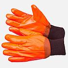 Утепленные перчатки на х/б основе, МБС, морозостойкие полностью облитые ПВХ. манжет трикотаж, АЛЯСКА., фото 2