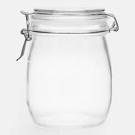 Стеклянная банка для хранения продуктов CLICKY L