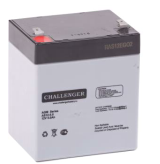 Стационарная свинцово кислотная AGM батарея Challenger AS12-5.0 12V 5 Ah - фото 1 - id-p116537644