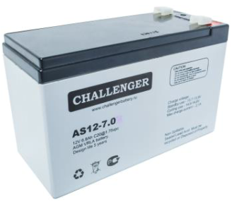 Стационарная свинцово кислотная AGM батарея Challenger AS12-7.0А 12V 7.0Ah - фото 1 - id-p116537645