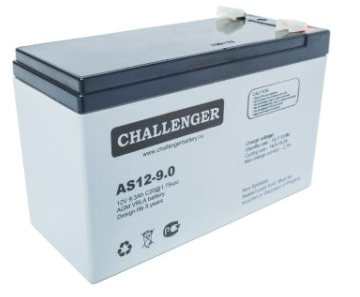 Стационарная свинцово кислотная AGM батарея Challenger AS12-9.0 12V 9.0Ah - фото 1 - id-p116537646