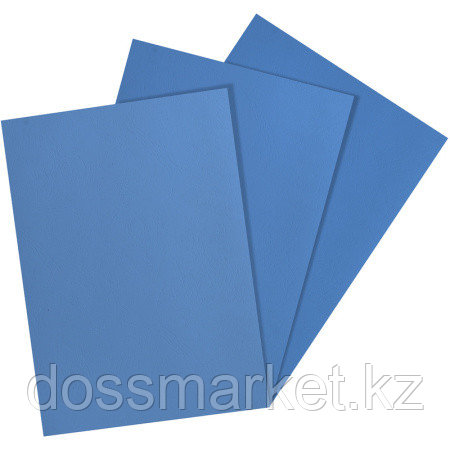 Обложка для переплета Silwerhof, А4 картон под кожу, 230 гр, синяя - фото 3 - id-p116537764
