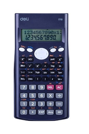 Калькулятор научный DELI 1710, 10+2 разрядов, 240 функций, 168х84х18 мм,темно синий - фото 1 - id-p116538739