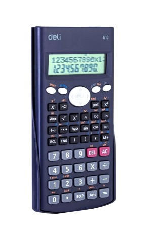 Калькулятор научный DELI 1710, 10+2 разрядов, 240 функций, 168х84х18 мм,темно синий - фото 2 - id-p116538739