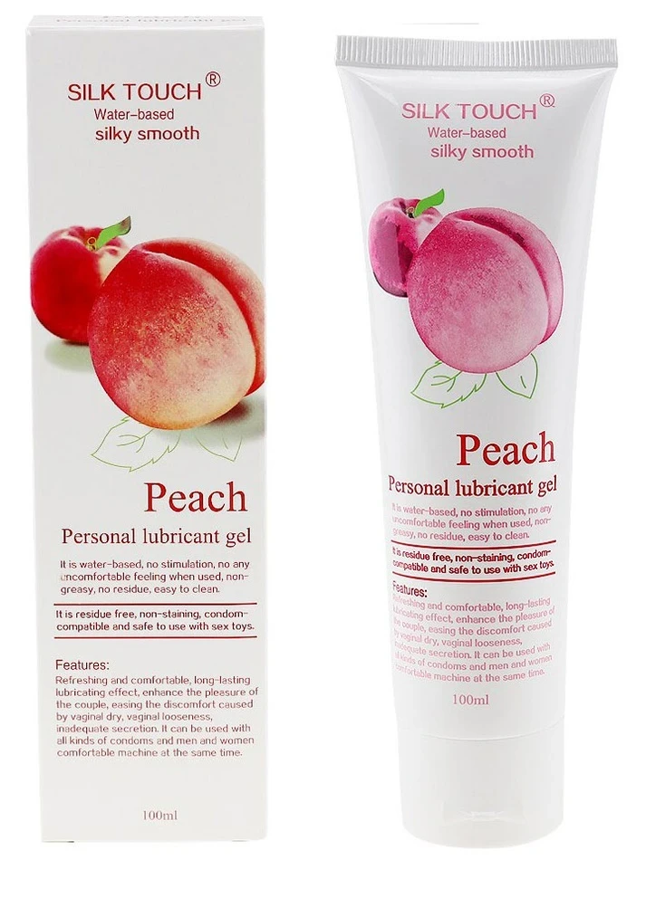 Интимная смазка с запахом персика Silk Touch на водной основе 100 мл, фото 1