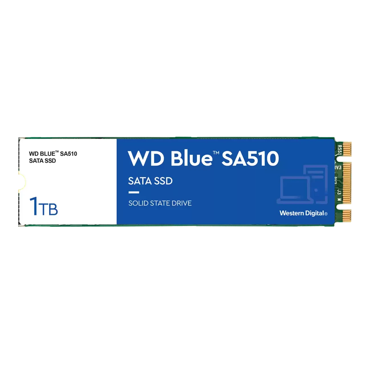 Western Digital WDS100T3B0B Твердотельный накопитель SSD 1000GB BLUE SA510 3D NAND M.2 2280 SATA3 - фото 1 - id-p116538805
