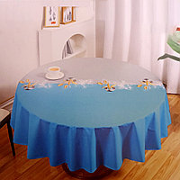 Клеенка на стол диаметром 180см с цветами