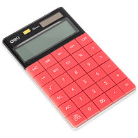 Калькулятор настольный DELI "1589" 12 разрядный, 165,3х103,2х14,7 мм, красный