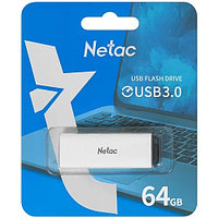 64 ГБ Netac U185 USB флэш-дискісі (NT03U185N-064G-30WH) ақ