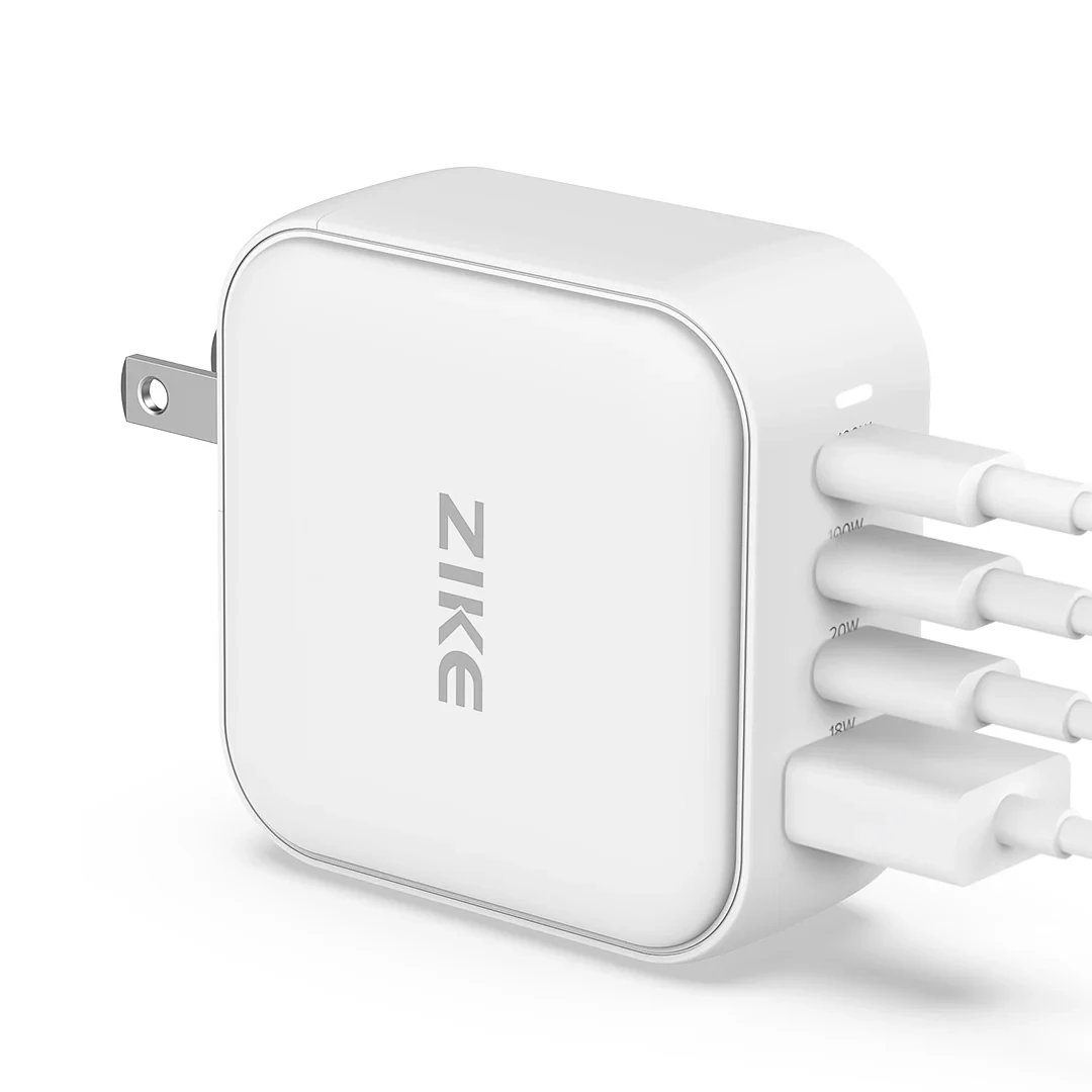 Зарядное устройство ZIKE 100 Вт GaN 4-портовое зарядное устройство - фото 5 - id-p116539647