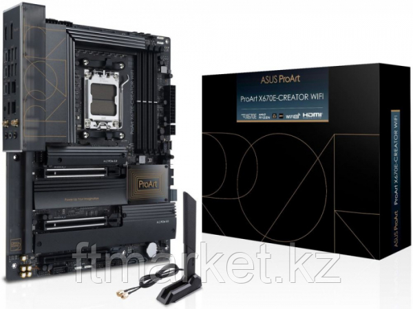 Сист. плата ASUS PROART X670E-CREATOR WIFI, X670E, AM5, 4xDDR5, 3xPCI-Ex16, 4xM.2, 4xSATA, HDMI, 2xLAN, - фото 1 - id-p116457199