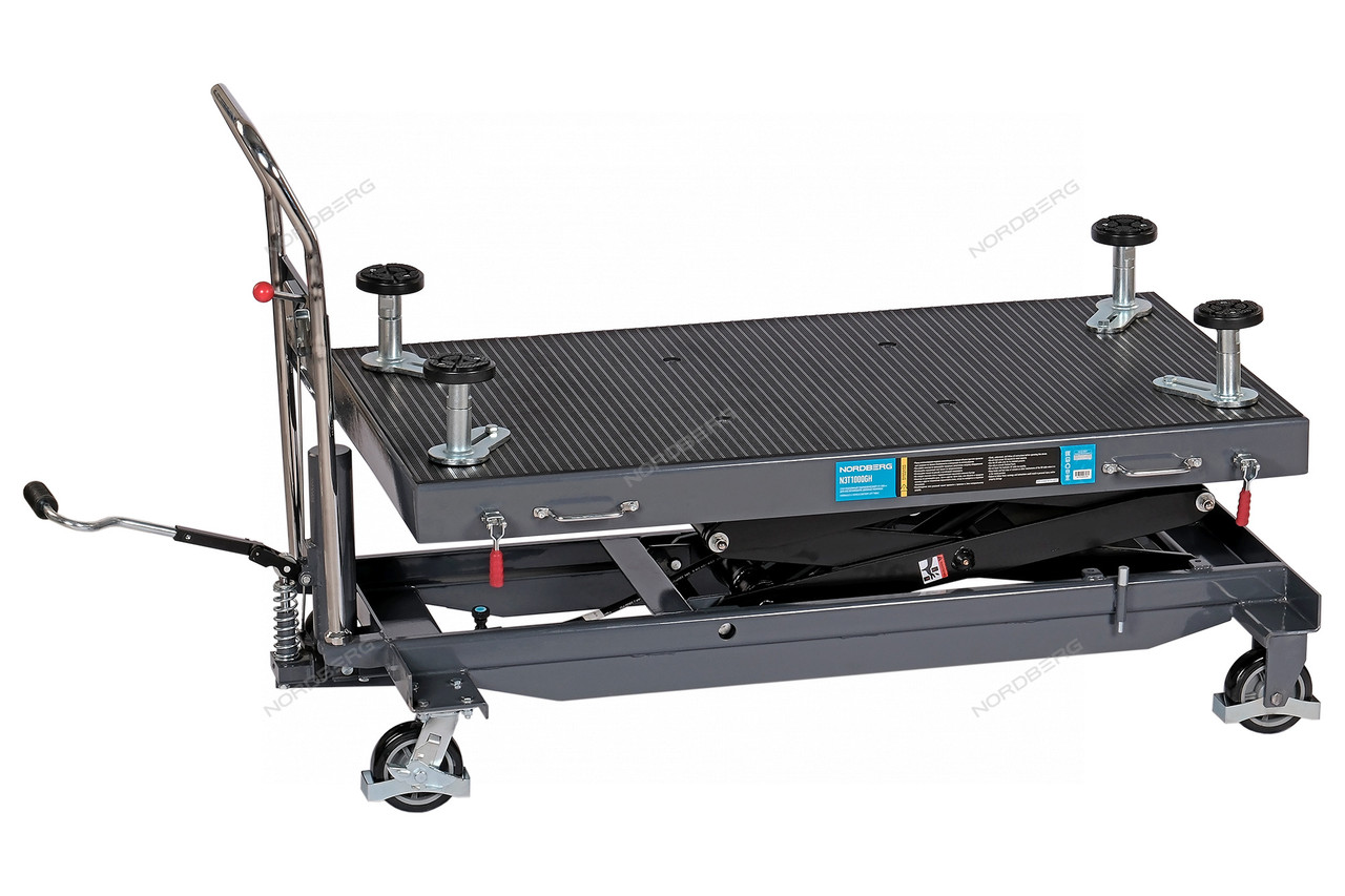 Стол подъемный гидравлический 1000 кг для АКБ электромобиля, двойные ножницы - фото 5 - id-p116544159