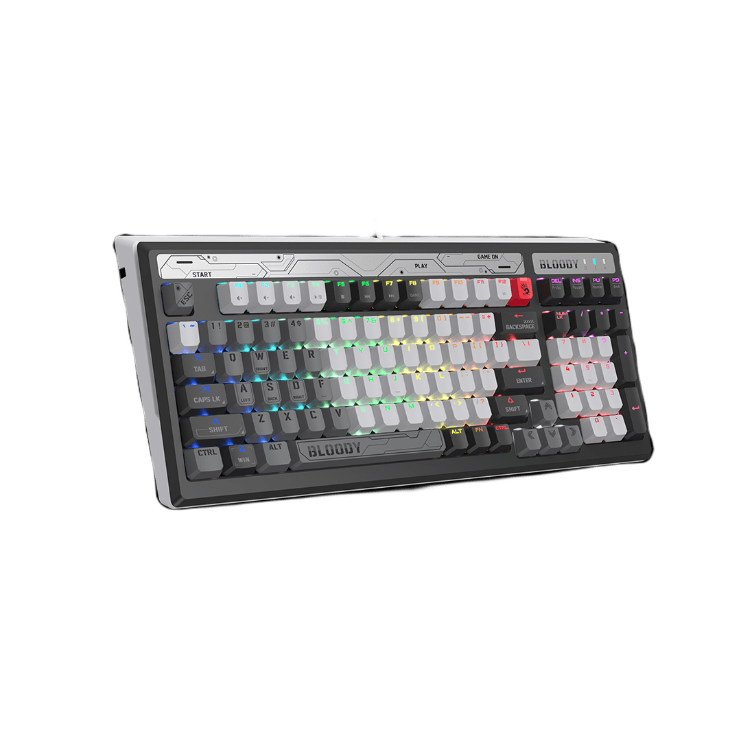 Клавиатура игровая Bloody B950 Grey <компакт, RGB-LED, USB, мех клавиатура переключателями> - фото 1 - id-p116544774
