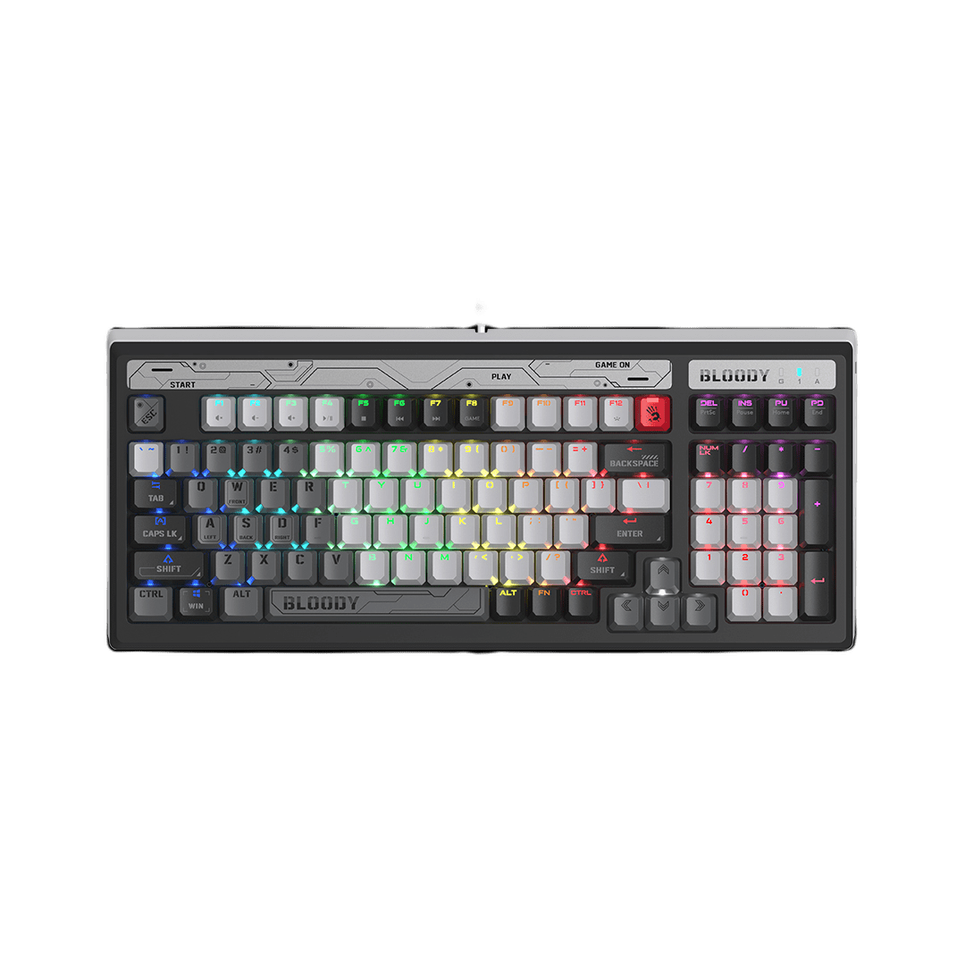 Клавиатура игровая Bloody B950 Grey <компакт, RGB-LED, USB, мех клавиатура переключателями> - фото 2 - id-p116544774