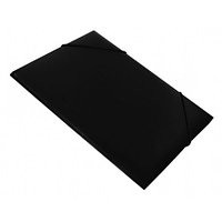 Папка на резинке Бюрократ, А4 пластиковая, 500 мкм, корешок 30 мм., черная