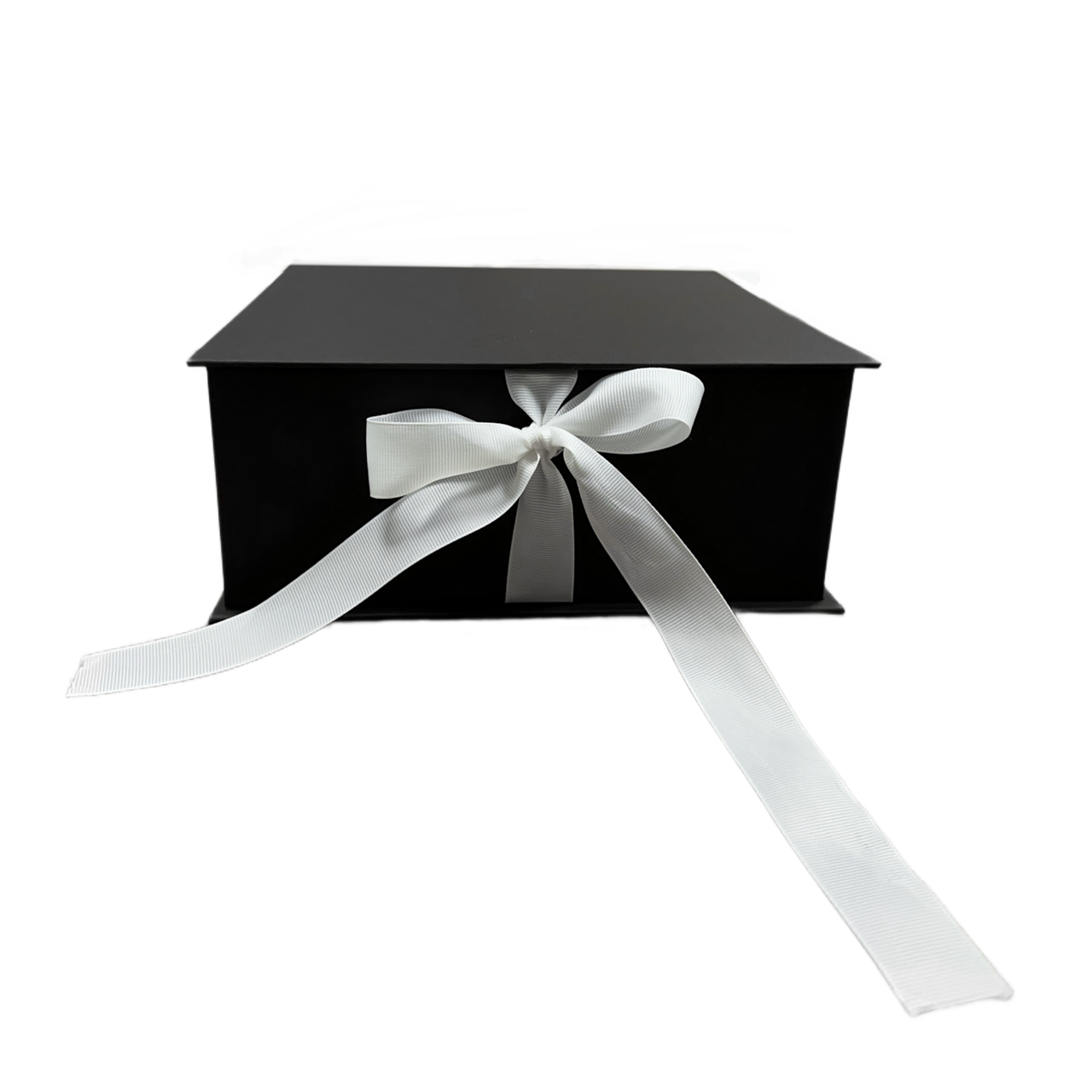 Подарочная коробка с лентой, 235х95х235 мм, черная - фото 1 - id-p116544886