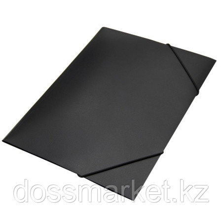Папка на резинке BURO, А4 пластиковая, 500 мкм, корешок 15 мм., черная - фото 1 - id-p116546802