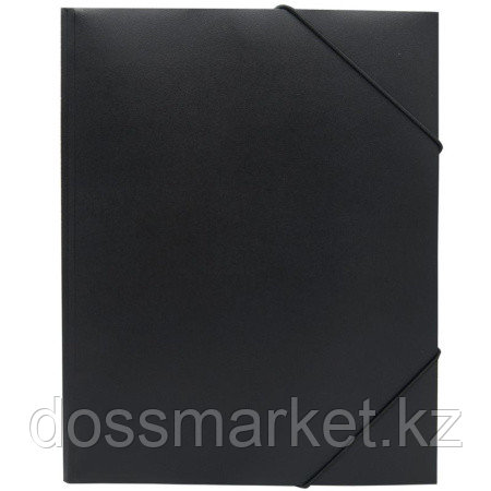 Папка на резинке BURO, А4 пластиковая, 500 мкм, корешок 15 мм., черная - фото 2 - id-p116546802