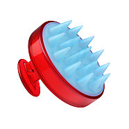 Melon Pro Массажная щётка для мытья головы красная крупные зубчики, фото 3