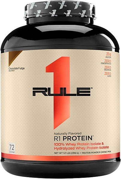 Протеин R1 PROTEIN Natural, 72 порций, Rule1 Chocolate Fudge