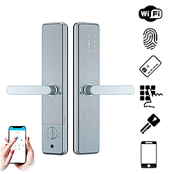 Электронный биометрический дверной смарт замок Prolock S003 Wi-Fi серый