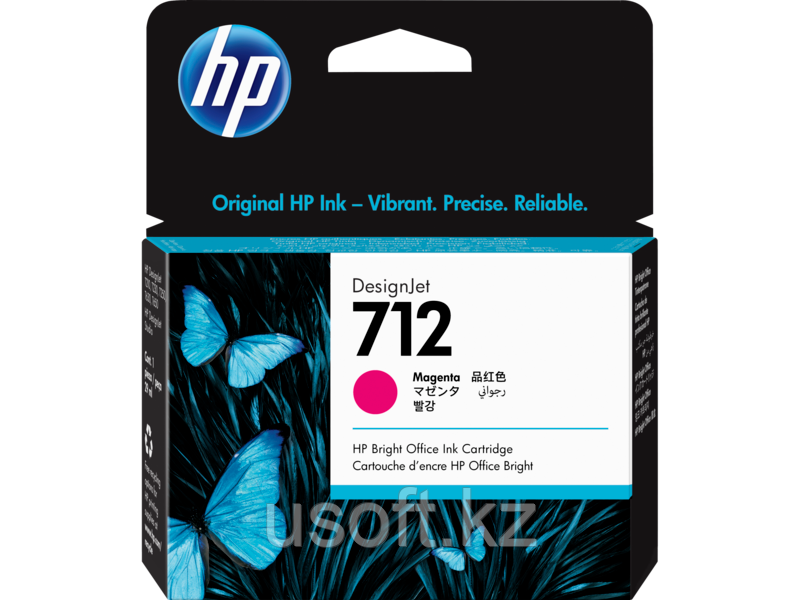 Картридж струйный HP 712 для HP DesignJet, 29 мл, Пурпурный/Magenta (3ED68A)